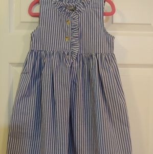 Navy striped cotton dress